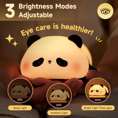 چراغ خواب فانتزی سیلیکونی طرح پاندا خوابالو خسته Cute Panda