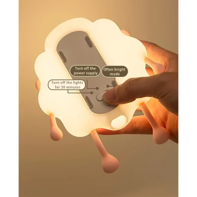 چراغ خواب فانتزی سیلیکونی طرح ببعی گوسفند خوابالو Sheep K-1156