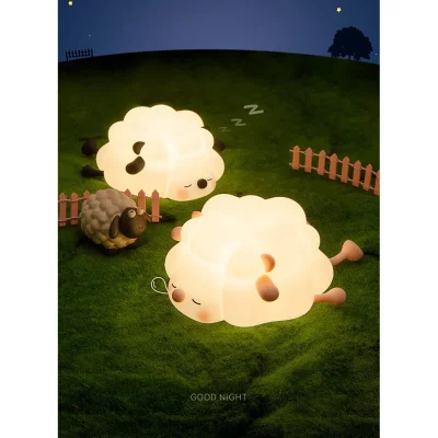 چراغ خواب فانتزی سیلیکونی طرح ببعی گوسفند خوابالو Sheep K-1156