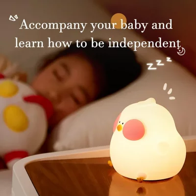 چراغ خواب فانتزی سیلیکونی هفت رنگ RGB طرح پرنده فاخته Cuckoo Chick