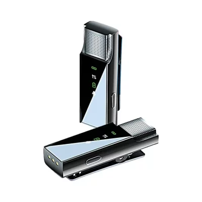 میکروفون یقه‌ای وایرلس 2 در 1 گرین لاین با رابط لایتنینگ آیفون مدل Lightning GN2IN1DDMLTBK