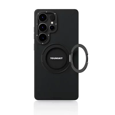 کاور ( قاب ) مگ سیف چرمی اس 25 اولترا سامسونگ یانگ کیت Youngkit Leather 360° Spin MagSafe S25 Ultra