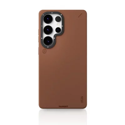 کاور ( قاب ) مگ سیف چرمی اس 25 اولترا سامسونگ یانگ کیت Youngkit Simple Matte Leather MagSafe S25 Ultra