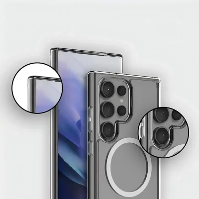 کاور شفاف مگ سیف ضد ضربه 3 لایه اس 25 اولترا سامسونگ بلوئو BLUEO Crystal+ MagSafe Samsung S25 Ultra