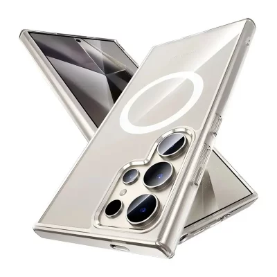 کاور شفاف مگ سیف اس 25 اولترا سامسونگ بلوئو BLUEO Crystal+ MagSafe Samsung S25 Ultra