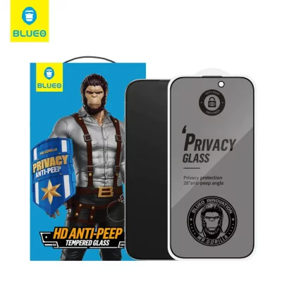 گلس آیفون 15 و آیفون 16 پرایوسی (امنیتی) بلوئو BLUEO Privacy Anti-PEEP Glass iPhone 15/16