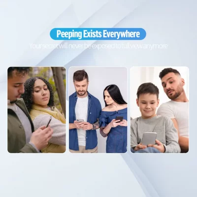 گلس آیفون 15 و آیفون 16 پرایوسی (امنیتی) بلوئو BLUEO Privacy Anti-PEEP Glass iPhone 15/16