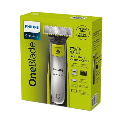 ست ماشین اصلاح صورت و بدن شارژی فیلیپس سری وان بلید مدل OneBlade QP2834/60