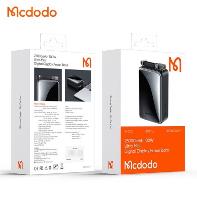 پاوربانک 100 وات با کابل تایپ سی مک دودو Mcdodo MC-056 ظرفیت 25000 میلی آمپر