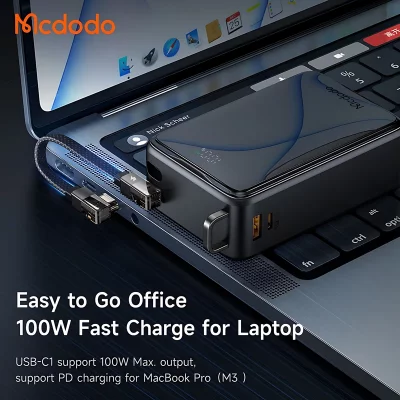پاوربانک 100 وات با کابل تایپ سی مک دودو Mcdodo MC-056 ظرفیت 25000 میلی آمپر