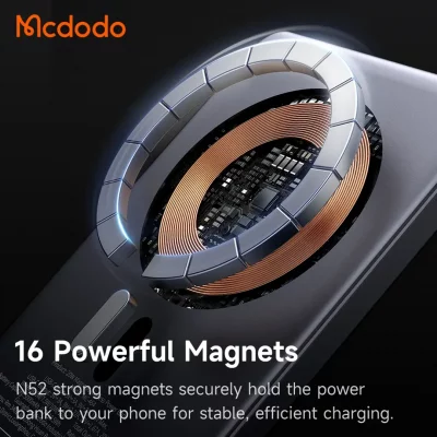 پاوربانک وایرلس مگ سیف فوق نازک 20 وات مک دودو ظرفیت 5000 میلی آمپر Mcdodo MagSafe MC-464