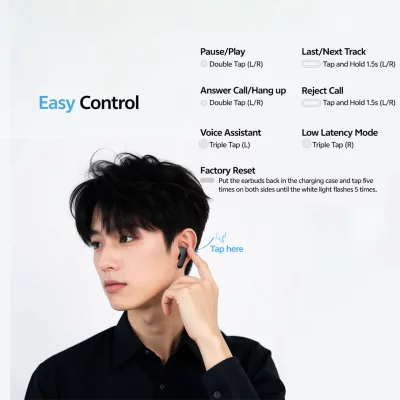 هندزفری بلوتوثی کیو سی وای مدل QCY Buds QT43