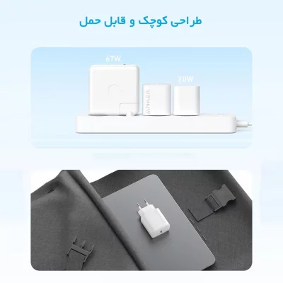 شارژر دیواری 20 وات با کابل تایپ سی انکر مدل Anker Select USB-C B2347