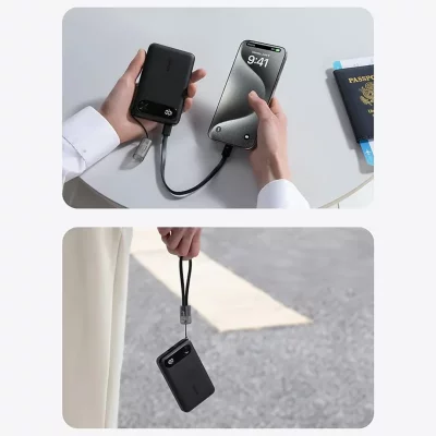 پاوربانک انکر 22.5 وات با کابل تایپ سی ظرفیت 10000 میلی آمپر ساعت Anker A1257