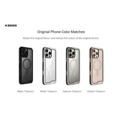 قاب مگ سیف شفاف کی زد دوو مدل KZDOO MAG ARES SPORT مناسب آیفون 16 پرو اپل iPhone 16 Pro