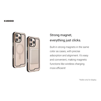 کاور مگ سیف شفاف کی زد دوو مدل KZDOO MAG ARES SPORT مناسب آیفون 16 پرو اپل iPhone 16 Pro