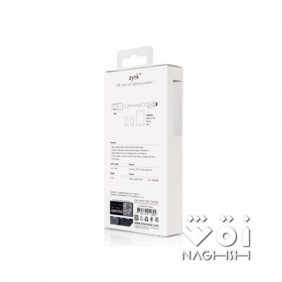 کابل شارژ آیفون لایتنینگ اینرگزایل innerexile Zynk USB Lightning طول 1.8 متر