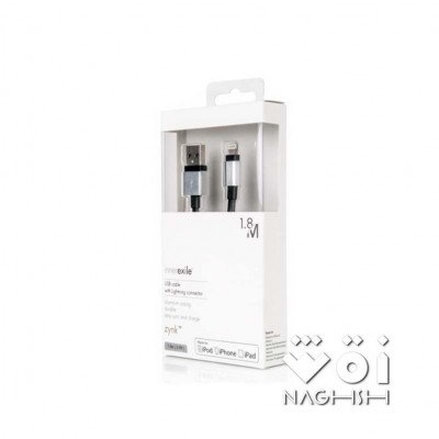 کابل شارژ آیفون لایتنینگ اینرگزایل innerexile Zynk USB Lightning طول 1.8 متر