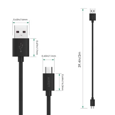 کابل شارژ میکرو یو اس بی آکی AUKEY CB-D9 طول 2 متر