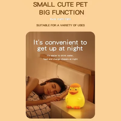 چراغ خواب فانتزی سیلیکونی طرح اردک خیکی چاقالو Duck