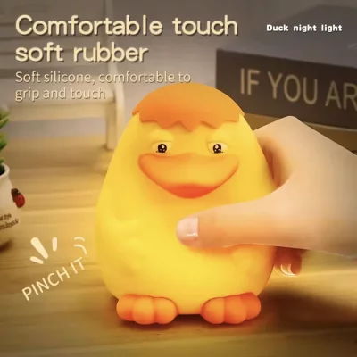 چراغ خواب فانتزی سیلیکونی طرح اردک خیکی چاقالو Duck