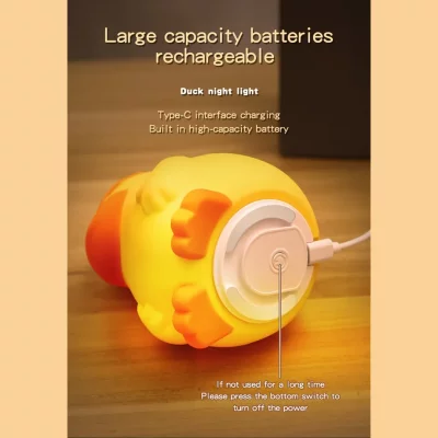 چراغ خواب فانتزی سیلیکونی طرح اردک خیکی چاقالو Duck
