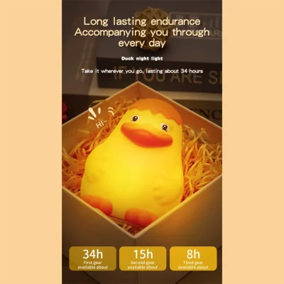 چراغ خواب فانتزی سیلیکونی طرح اردک خیکی چاقالو Duck