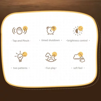 چراغ خواب فانتزی سیلیکونی طرح یونیکورن راکر دار (اسب گهواره ای) Rocking Unicorn