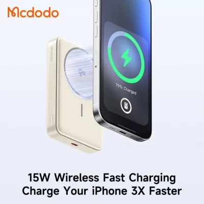 پاوربانک مگ سیف وایرلس 30 وات مک دودو ظرفیت 10000 میلی آمپر Mcdodo Qi2 MC-781