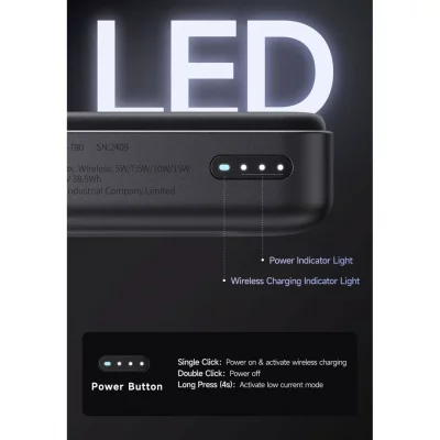 پاوربانک مگ سیف وایرلس 30 وات مک دودو ظرفیت 10000 میلی آمپر Mcdodo Qi2 MC-781