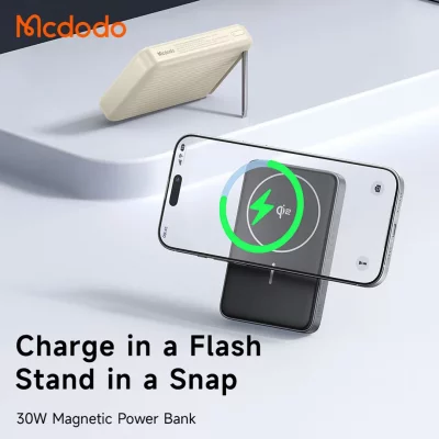 پاوربانک مگ سیف وایرلس 30 وات مک دودو ظرفیت 10000 میلی آمپر Mcdodo Qi2 MC-781