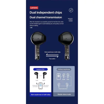 هندزفری بلوتوثی لنوو مدل ThinkPlus LP12 New