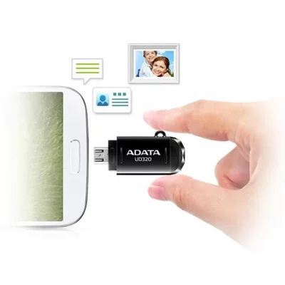 فلش مموری او تی جی میکرو ای دیتا مدل ADATA OTG UD320 ظرفیت 16 گیگابایت