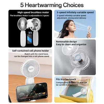 پنکه شارژی رومیزی و دستی یسیدو مدل YF15