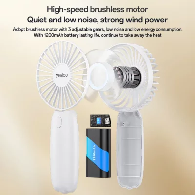 پنکه شارژی رومیزی و دستی یسیدو مدل YF15