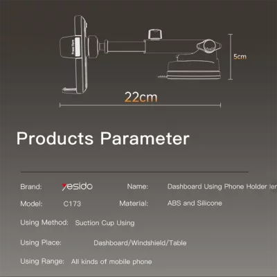 پایه نگه دارنده موبایل ( هولدر ) شیشه و داشبوردی یسیدو مدل Yesido C173