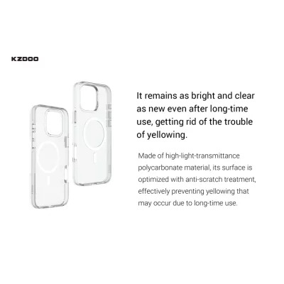 قاب آیفون 16 پرو مکس مگ سیف شفاف ( کاور ) کی‌ زد دوو مدل KZDOO ICEGUARD iPhone 16 Pro Max