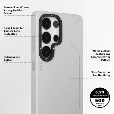 قاب اس 24 اولترا ( کاور ) مگ سیف چرمی یانگ کیت Youngkit Simple Matte Leather MagSafe S24 Ultra