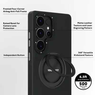 قاب اس 24 اولترا مگ سیف چرمی یانگ کیت Youngkit Leather 360° Spin MagSafe S24 Ultra