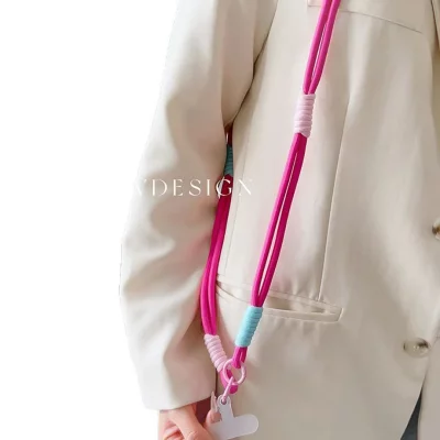 بند آویز گردنی گوشی موبایل دبل کنفی با قلاب فلزی طول 120 سانتی متر - بلند