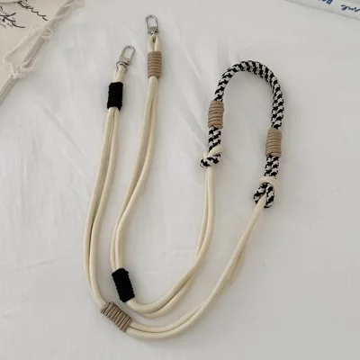 بند آویز گردنی گوشی موبایل استایل کره ای کنفی با قلاب فلزی طول 120 سانتی متر - بلند