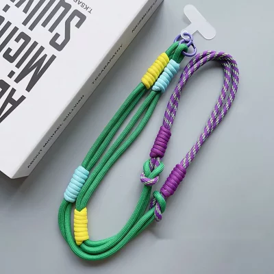 بند آویز گردنی گوشی موبایل دابل کنفی با قلاب فلزی طول 120 سانتی متر - بلند