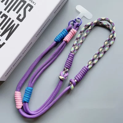 بند آویز گردنی گوشی موبایل دابل کنفی با قلاب فلزی طول 120 سانتی متر - بلند