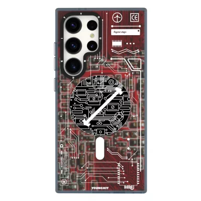 قاب اس 24 اولترا ( کاور ) مگ سیف یانگ کیت Youngkit Futuristic Circuit MagSafe S24 Ultra