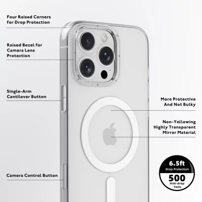 قاب آیفون 16 پرو مکس ( کاور ) مگ سیف شفاف یانگ کیت ICE Crystal Clear iPhone 16 Pro Max