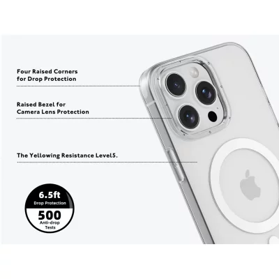 قاب آیفون 16 پرو ( کاور ) مگ سیف شفاف یانگ کیت ICE Crystal Clear iPhone 16 Pro