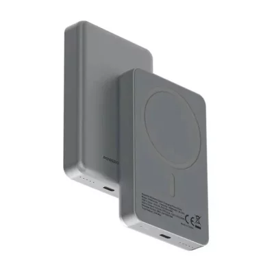 پاور بانک مگ سیف 20 وات پاورولوژی مدل MagSafe Aluminum PD PPBCHA34 ظرفیت 10000 میلی آمپر