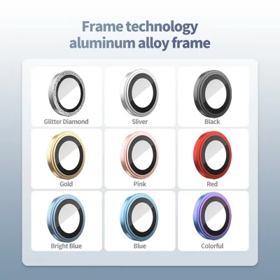 محافظ لنز دوربین رینگی آیفون 13 و 13 مینی بلوئو BLUEO Metal Frame iPhone 13/13 Mini