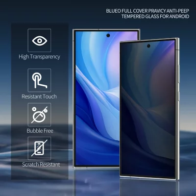 گلس محافظ صفحه پرایوسی (امنیتی) اس 25 اولترا بلوئو BLUEO Privacy Anti-PEEP Glass S25 Ultra