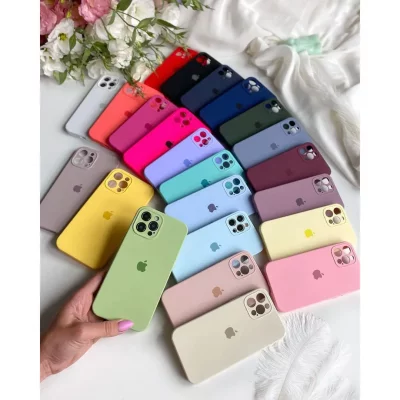 قاب آیفون سیلیکونی مدل محافظ لنز دار آیفون های سری 12 اپل - رنگ بندی